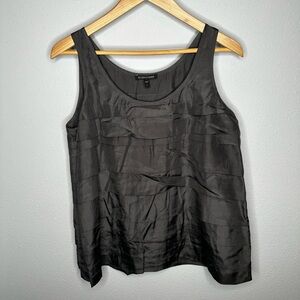 Eileen Fisher 100% silk top tank dark gray size small